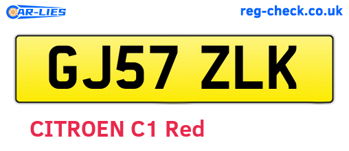 GJ57ZLK are the vehicle registration plates.