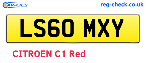 LS60MXY are the vehicle registration plates.
