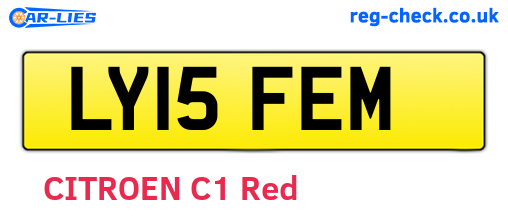 LY15FEM are the vehicle registration plates.