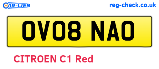 OV08NAO are the vehicle registration plates.
