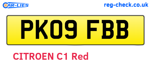 PK09FBB are the vehicle registration plates.
