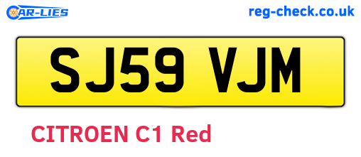 SJ59VJM are the vehicle registration plates.