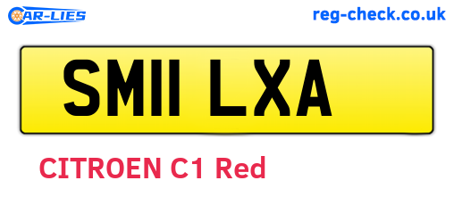 SM11LXA are the vehicle registration plates.