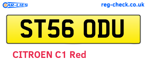 ST56ODU are the vehicle registration plates.
