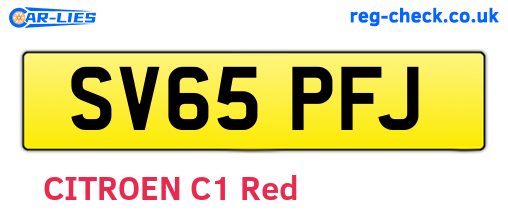 SV65PFJ are the vehicle registration plates.