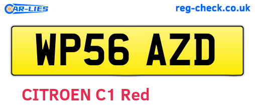 WP56AZD are the vehicle registration plates.
