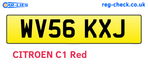 WV56KXJ are the vehicle registration plates.