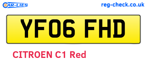 YF06FHD are the vehicle registration plates.