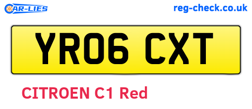 YR06CXT are the vehicle registration plates.