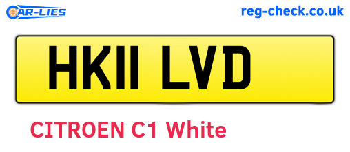 HK11LVD are the vehicle registration plates.
