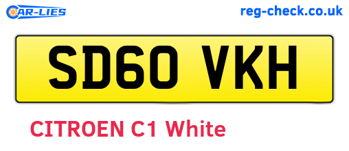 SD60VKH are the vehicle registration plates.