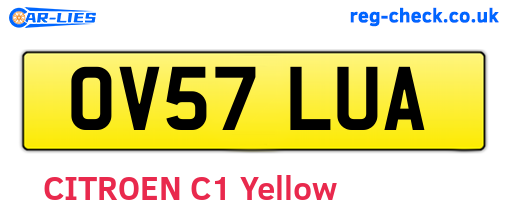 OV57LUA are the vehicle registration plates.