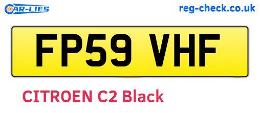 FP59VHF are the vehicle registration plates.