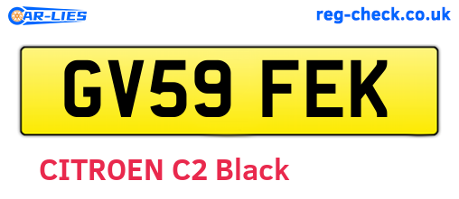 GV59FEK are the vehicle registration plates.