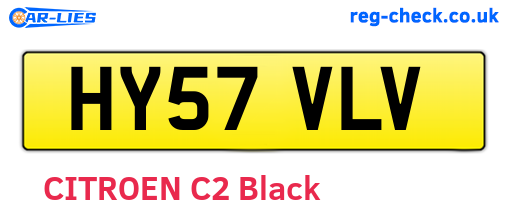 HY57VLV are the vehicle registration plates.