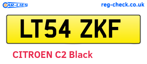 LT54ZKF are the vehicle registration plates.