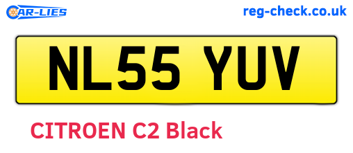 NL55YUV are the vehicle registration plates.