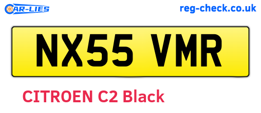NX55VMR are the vehicle registration plates.