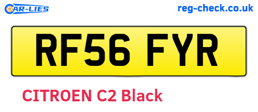 RF56FYR are the vehicle registration plates.