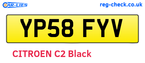 YP58FYV are the vehicle registration plates.
