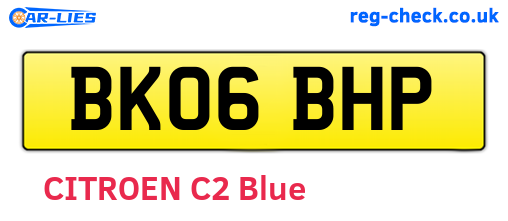 BK06BHP are the vehicle registration plates.
