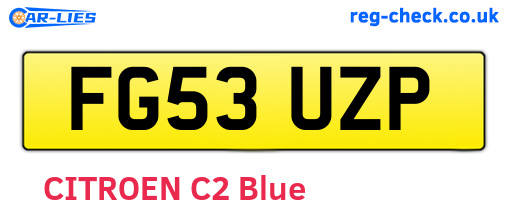 FG53UZP are the vehicle registration plates.
