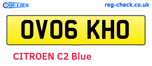 OV06KHO are the vehicle registration plates.