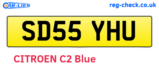 SD55YHU are the vehicle registration plates.