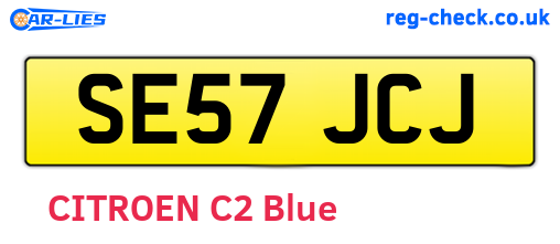 SE57JCJ are the vehicle registration plates.