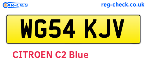 WG54KJV are the vehicle registration plates.
