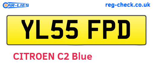 YL55FPD are the vehicle registration plates.