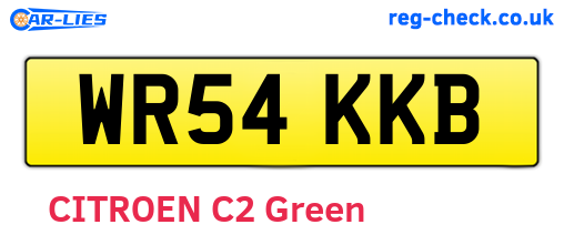 WR54KKB are the vehicle registration plates.
