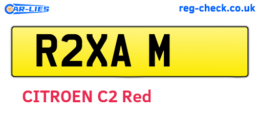 R2XAM are the vehicle registration plates.
