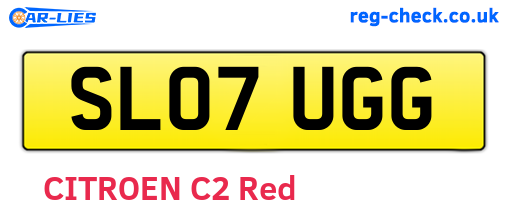 SL07UGG are the vehicle registration plates.