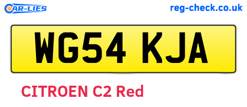 WG54KJA are the vehicle registration plates.