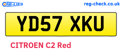 YD57XKU are the vehicle registration plates.