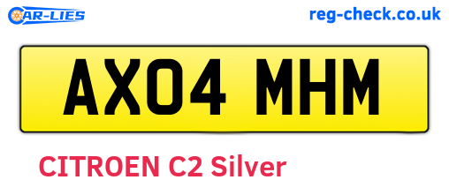 AX04MHM are the vehicle registration plates.