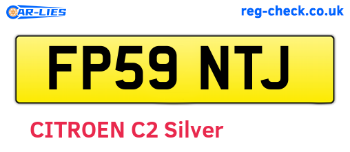 FP59NTJ are the vehicle registration plates.