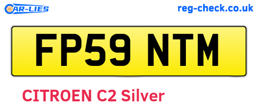 FP59NTM are the vehicle registration plates.