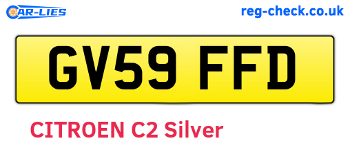 GV59FFD are the vehicle registration plates.