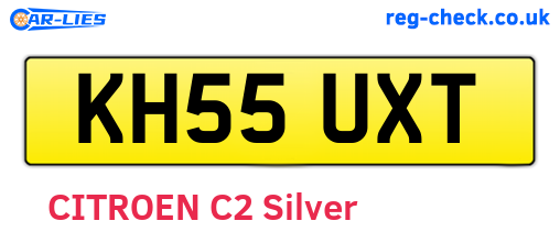 KH55UXT are the vehicle registration plates.