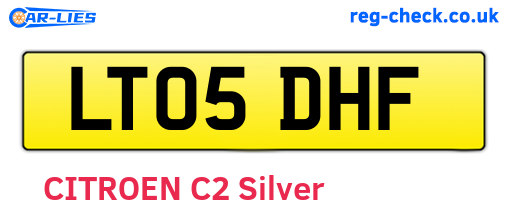 LT05DHF are the vehicle registration plates.