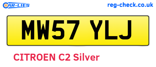 MW57YLJ are the vehicle registration plates.