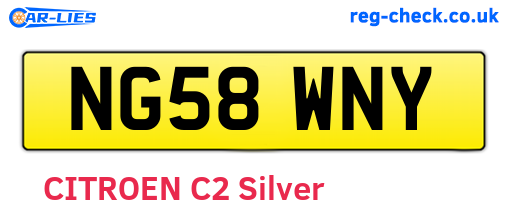NG58WNY are the vehicle registration plates.