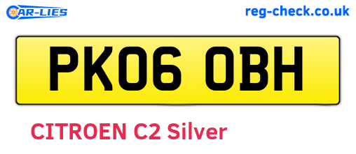 PK06OBH are the vehicle registration plates.