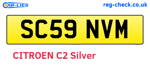 SC59NVM are the vehicle registration plates.