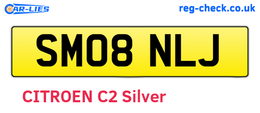 SM08NLJ are the vehicle registration plates.