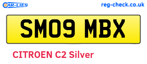 SM09MBX are the vehicle registration plates.