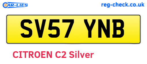 SV57YNB are the vehicle registration plates.