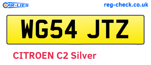 WG54JTZ are the vehicle registration plates.